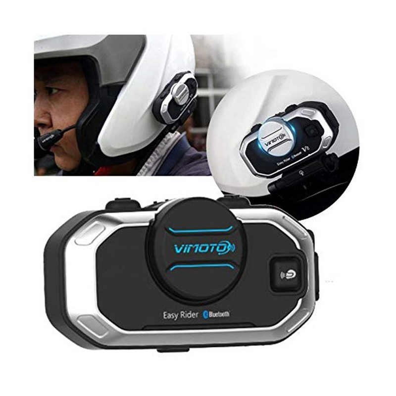 Ενδοεπικοινωνία Bluetooth Κράνους Μηχανής VIMOTO V8 850mAh